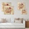 Designart - Vintage Old Letters With Wildflowers - Farmhouse Print on Natural Pine Wood